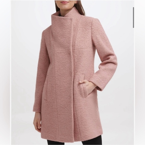 Kenneth Cole Boucle Pink Coat - Picture 2 of 4
